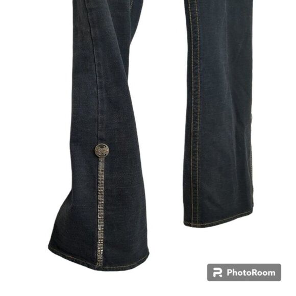 HYDRAULIC Jeans - Women's Bootcut Jeans with Bling, Dark Wash, Size 18 - Picture 4 of 11